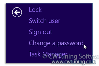 Remove «Change a password» item - WinTuning Utilities: Optimize, boost, maintain and recovery Windows 7, 10, 8 - All-in-One Utility