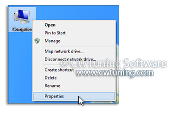Remove the properties item of the «Computer» icon - WinTuning Utilities: Optimize, boost, maintain and recovery Windows 7, 10, 8 - All-in-One Utility