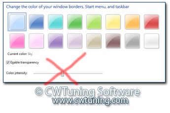 Disable changing frame coloring - This tweak fits for Windows 7