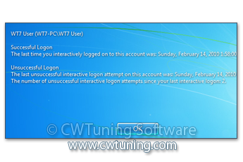 WinTuning 8: Optimize, boost, maintain and recovery Windows 8 - All-in-One Utility - Display information about previous logon