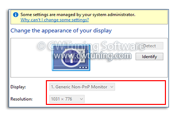 Disable Display personalization - WinTuning Utilities: Optimize, boost, maintain and recovery Windows 7, 10, 8 - All-in-One Utility