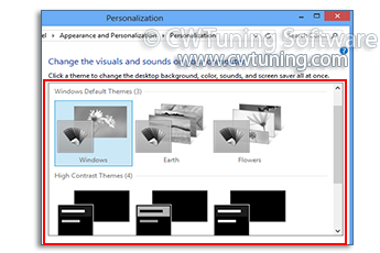 Disable Theme selection - WinTuning Utilities: Optimize, boost, maintain and recovery Windows 7, 10, 8 - All-in-One Utility