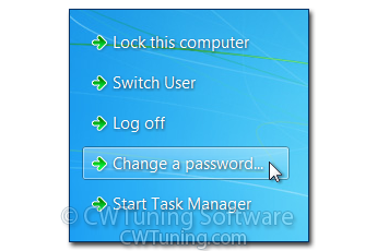 Remove «Change a password» item - This tweak fits for Windows 7
