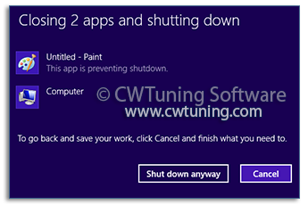 Turn off automatic termination of applications - This tweak fits for Windows 8