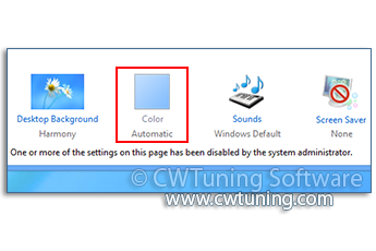 Disable «Windows Color» button - This tweak fits for Windows 8