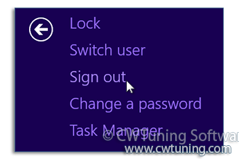 Remove «Log off» item - This tweak fits for Windows 8